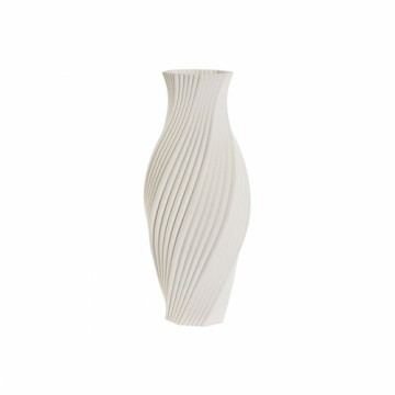 Vase Home ESPRIT White Stoneware Modern 16 x 16 x 40 cm