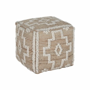 подставка для ног Home ESPRIT Белый Натуральный 45 x 45 x 45 cm