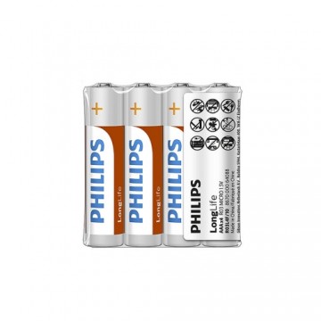 Battery PHILIPS AAA LR03 LONGLIFE 4pcs Power Alkaline