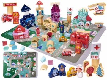 RoGer Educational Wooden puzzle "City" 100el.