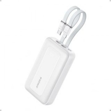 Anker   | Power Bank | A1680H21 | 10000 mAh | USB-C 30W, Lightning 27W | Built-In USB-C and Lightning Cables | White