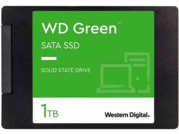 SSD|WESTERN DIGITAL|Green|1TB|SATA 3.0|SLC|Read speed 545 MBytes/sec|2,5"|MTBF 1000000 hours|WDS100T3G0A