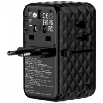 Lādētājs Verbatim Universal Travel Adapter 85W GaN III