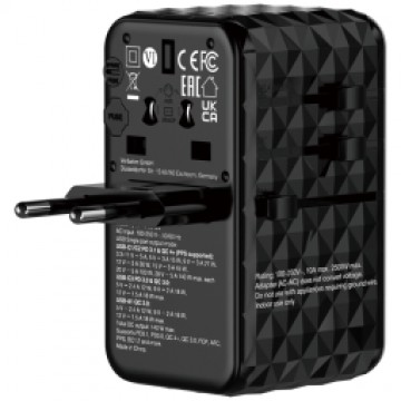 Lādētājs Verbatim Universal Travel Adapter 140W GaN III