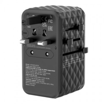 Lādētājs Verbatim Universal Travel Adapter 100W GaN III