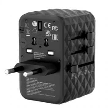 Lādētājs Verbatim Universal Travel Adapter 65W GaN III