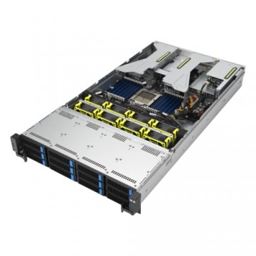 Platforma Asus Rack (2U) RS520A-E12-RS12U AMD Epyc 9004 (12x NVMe, 2xGPU, 2x1Gbe, IPMI, 1+1 1600W)