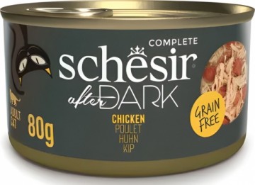 Agras Pet Foods SCHESIR After dark Chicken in broth - wet cat food - 80g