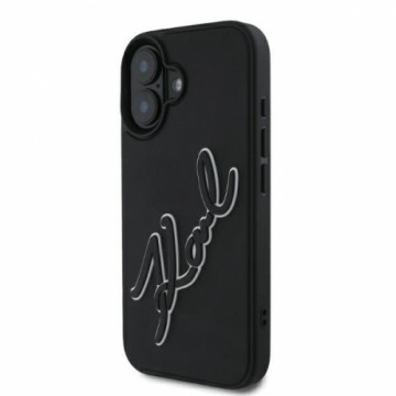 Karl Lagerfeld KLHCP16S3DRKSDLK iPhone 16 6.1" czarny|black hardcase 3D Rubber Signature