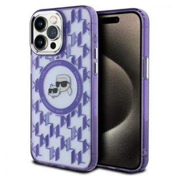 Karl Lagerfeld KLHMP15XHMCKMHU iPhone 15 Pro Max 6.7" fioletowy|purple IML Monogram Karl&Choupette Head MagSafe