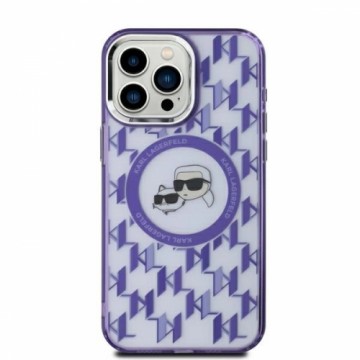 Karl Lagerfeld KLHMP15SHMCKMHU iPhone 15 6.1" fioletowy|purple IML Monogram Karl&Choupette Head MagSafe