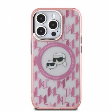 Karl Lagerfeld KLHMP15SHMCKMHP iPhone 15 6.1" różowy|pink IML Monogram Karl&Choupette Head MagSafe