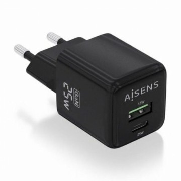 Сетевое зарядное устройство Aisens ASCH-25W2P015-BK Чёрный 25 W