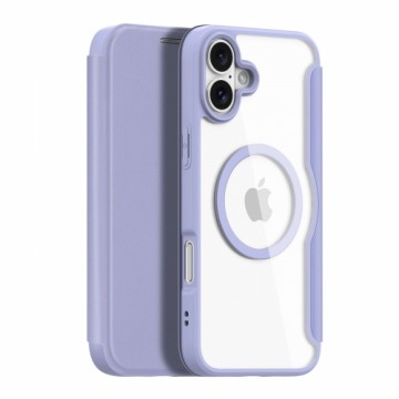 Dux Ducis Skin X Pro iPhone 16 Case with MagSafe and Flip Cover - Purple