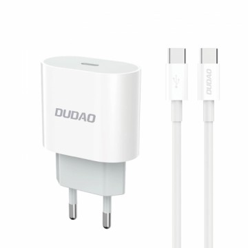 Dudao A14EUC PD 20W USB-C Wall Charger with Cable - White