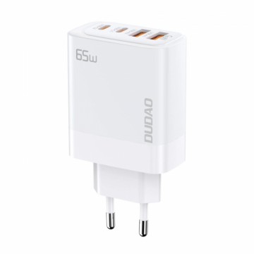 Dudao A65EU GaN network charger 2xUSB-A | 2xUSB-C PD 65W - white