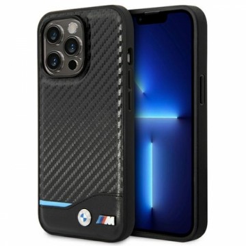 Etui BMW BMHCP14L22NBCK iPhone 14 Pro 6,1" czarny|black Leather Carbon