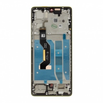 Motorola G85 LCD Display + Touch Unit + Front Cover Yellow (Service Pack)