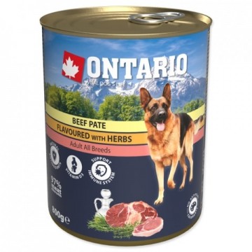 Canned food for dogs : Ontario Dog Beef Pate with Herbs 800g