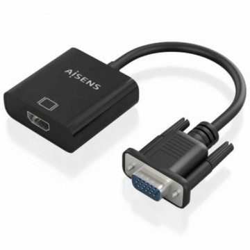 HDMI uz VGA Adapteris Aisens A115-0873 20 cm Melns