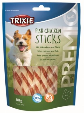 Gardums suņiem : Trixie Premio Fish Chicken Sticks, 80 g