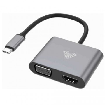 Aula UC-901 2in1 Video Adapter - Converter from USB-C to Hdmi 4K 30Hz / VGA monitor