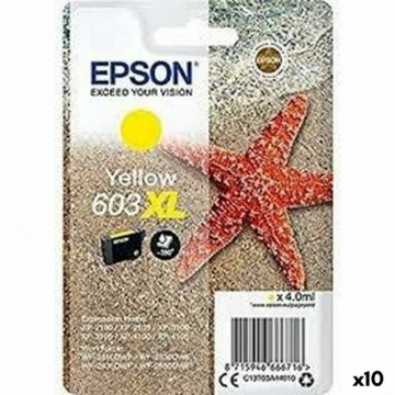 Картридж с оригинальными чернилами Epson XP-2100 3100 4100 WF-2830DWF 2850DWF Жёлтый (10 штук)