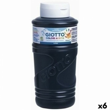 Pirkstu krāsa Giotto Melns 750 ml (6 gb.)