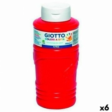 Pirkstu krāsa Giotto Sarkans 750 ml (6 gb.)