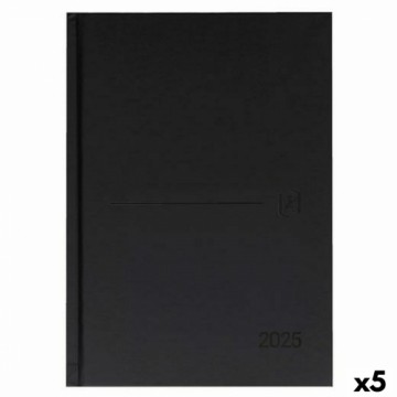 Diary Oxford CLASSIC Black A5 15 x 21 cm (5 Units)