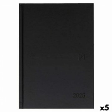 Diary Oxford CLASSIC Black A5 15 x 21 cm 2025 (5 Units)