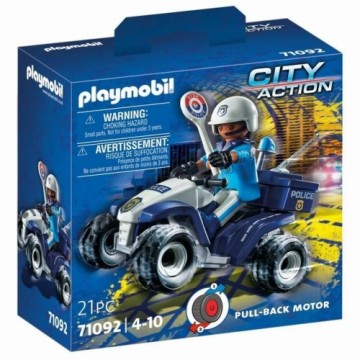 Vehicle Playset Playmobil City Action: Policeman and Quad 71092 Police Officer 21 Pieces