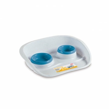 Stefanplast Barības bļodu komplekts Set Dinner 0,25+0,35L 46x35x11cm zils