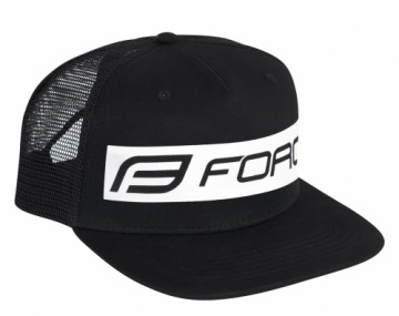 Cepure Force Trucker Strap melna/balta (gab.)