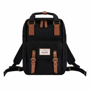 Himawari 188L black and brown 14'' laptop backpack