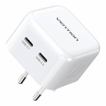 Vention FBPW0-EU USB(C+C) GaN (35W|35W) mains charger (white)