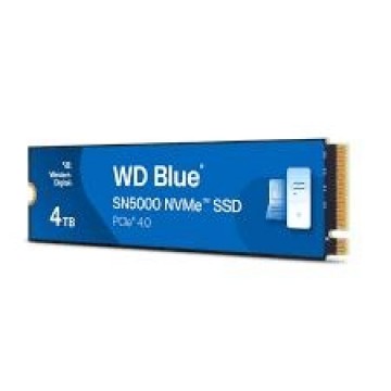 SSD|WESTERN DIGITAL|Blue SN5000|4TB|M.2|PCIe Gen4|NVMe|Write speed 5000 MBytes/sec|Read speed 5500 MBytes/sec|2.38mm|TBW 1200 TB|WDS400T4B0E