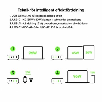 Portatīvā Datora Lādētājs Belkin WCH010VFBK Melns