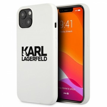 Karl Lagerfeld KLHCP13SSLKLWH iPhone 13  mini 5,4" Silicone Stack Logo biały|white