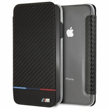 BMW BMTRBKI65PUCARTCBKiPhone XS Max book czarny|black Carbon Tricolor Stripe