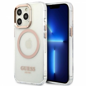 Guess GUHMP13LHTRMD iPhone 13 Pro | 13 6,1" złoty|gold hard case Metal Outline Magsafe