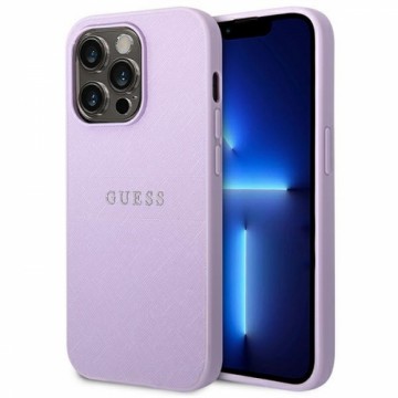 Guess GUHCP14XPSASBPU iPhone 14 Pro Max 6,7" fioletowy|purple Saffiano Strap