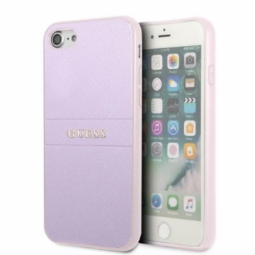 Guess PU Leather Saffiano Case for iPhone 7|8|SE2020|SE2022 Purple