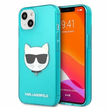 KLHCP13SCHTRB Karl Lagerfeld TPU Choupette Head Case for iPhone 13 mini Fluo Blue