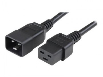 StarTech.com 10ft (3m) Heavy Duty Extension Cord, IEC C19 to IEC C20 Black Extension Cord, 15A 250V, 14AWG, Heavy Gauge Power Extension Cable, IEC C19 to IEC C20 AC Power Cord - UL Listed - power cable - IEC 60320 C20 to IEC 60320 C19 - 3 m