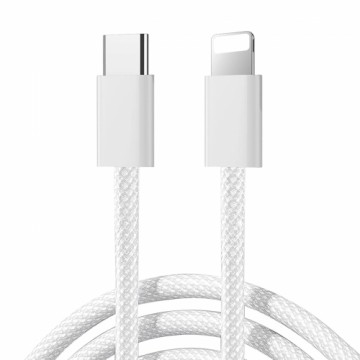 Joyroom S-A45 Ben Series 30W Cable (USB-C - Lightning) Braided 1m - White