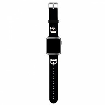 Karl Lagerfeld Karl and Choupette Watch Strap for Apple Watch 42|44mm Black