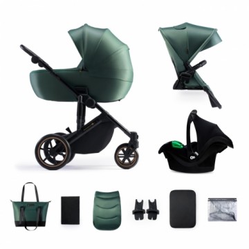 KINDERKRAFT ratiņi 3in1 PRIME 2 3IN1 MINK PRO DARK GREEN, KSPRIM02GRE300I