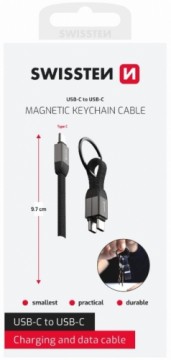 Swissten Magnetic Keychain USB-C - USB-C Vads 9.7cm