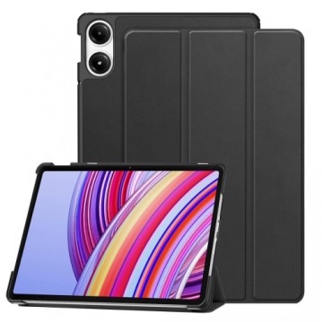 iLike Tri-Fold Plāns Eko-Ādas Statīva Maks Xiaomi Redmi Pad Pro 12.1'' (2024) Melna